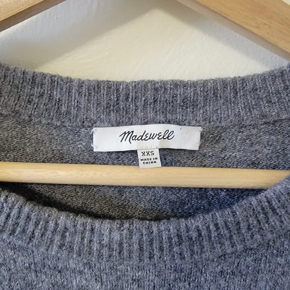 Madewell Heart Dot Balloon Sleeve Pullover Wool/Alpaca Blend Sweater Size XXS